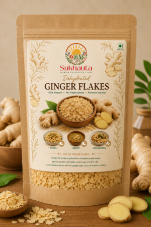 Sukhauta Dehydrated Ginger Flakes - Premium Quality