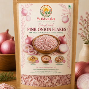 Sukhauta Dehydrated Pink Onion Flakes | Natural