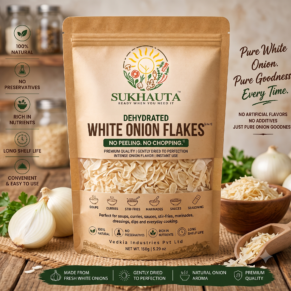 Sukhauta Dehydrated White Onion Flakes - 100% Natural
