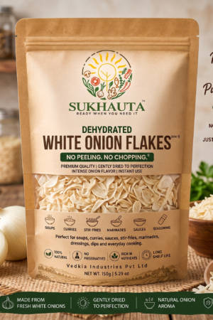 Sukhauta Dehydrated White Onion Flakes - 100% Natural