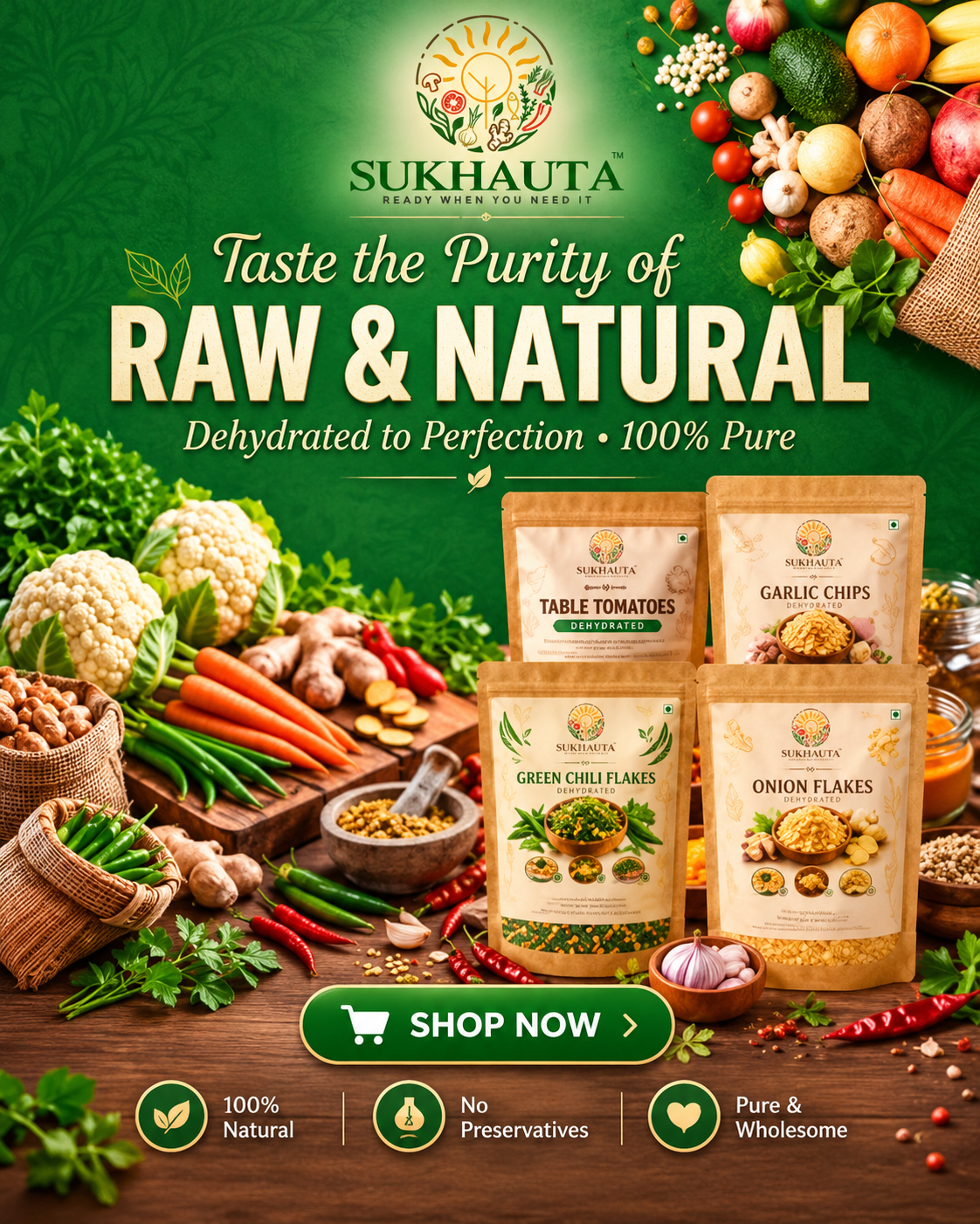 Sukhauta Raw & Natural Foods Poster